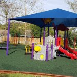 Rubber mulch, alafaya woods