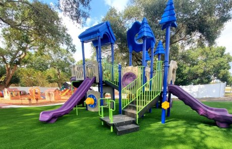 Creative Recreation Products Playground blue purple and green playground | creativerecproducts.com