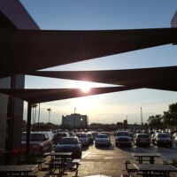 Sail shades over picnic area Orlando Florida